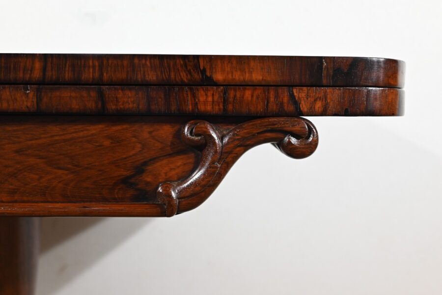 Console Table de Jeux en placage de Palissandre, Angleterre – 1850 – Image 11