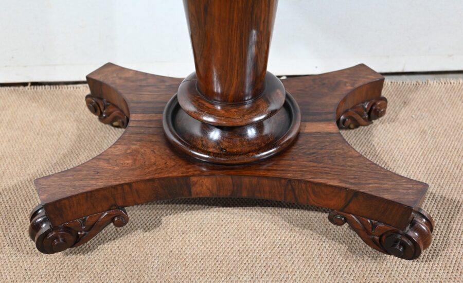 Console Table de Jeux en placage de Palissandre, Angleterre – 1850 – Image 12