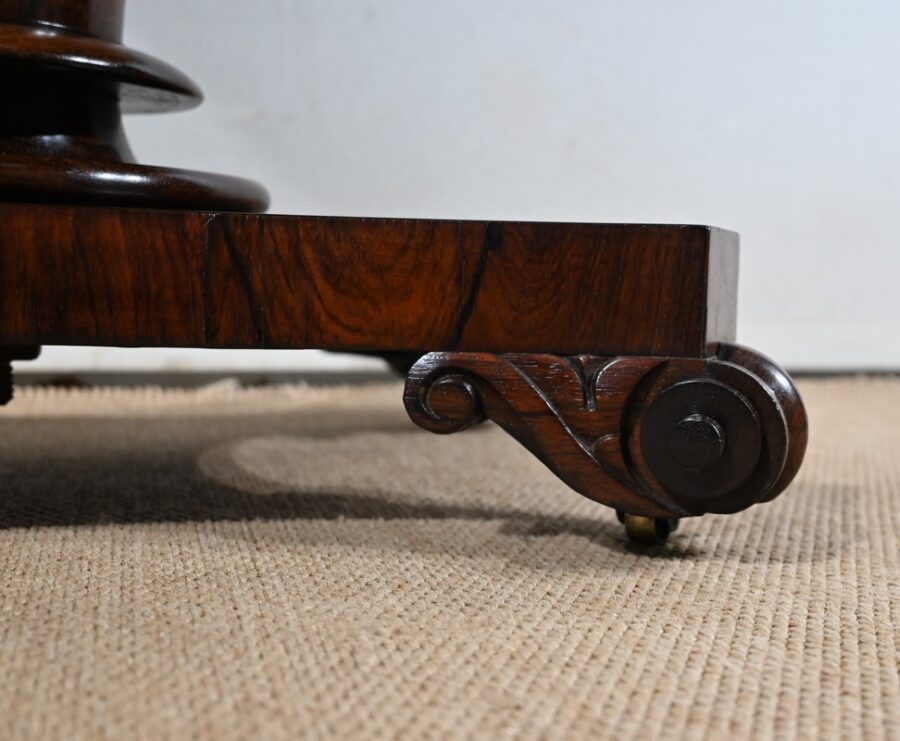 Console Table de Jeux en placage de Palissandre, Angleterre – 1850 – Image 13