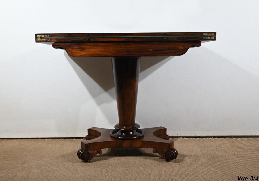 Console Table de Jeux en placage de Palissandre, Angleterre – 1850 – Image 15