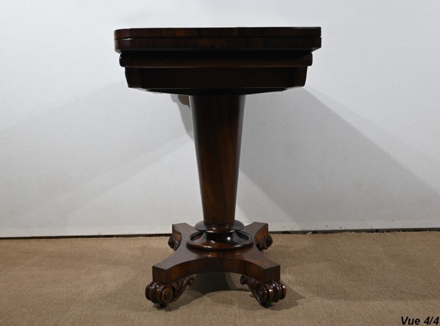 Console Table de Jeux en placage de Palissandre, Angleterre – 1850 – Image 17