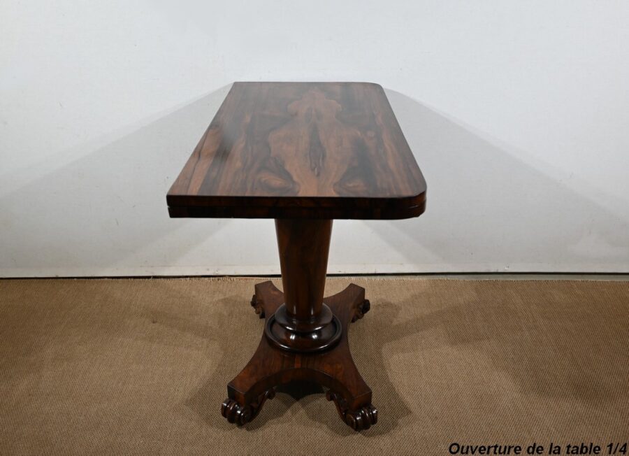 Console Table de Jeux en placage de Palissandre, Angleterre – 1850 – Image 18