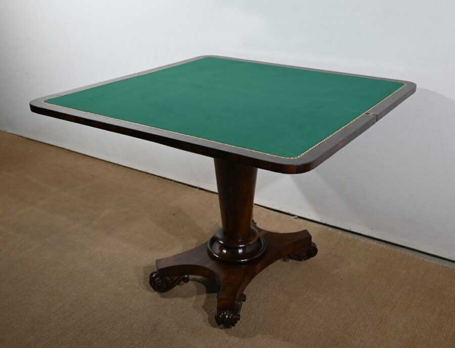 Console Table de Jeux en placage de Palissandre, Angleterre – 1850 – Image 5