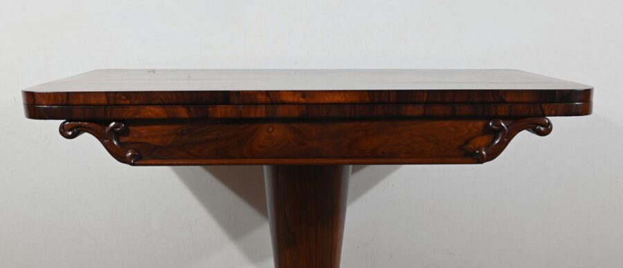 Console Table de Jeux en placage de Palissandre, Angleterre – 1850 – Image 9