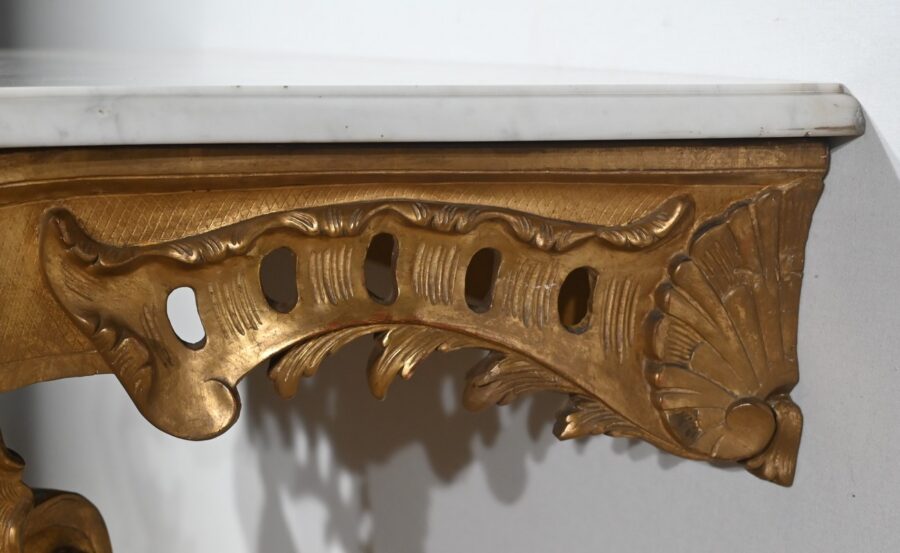 Console d’Applique en Bois Doré, style Louis XV, époque Napoléon III – Milieu XIXe – Image 17