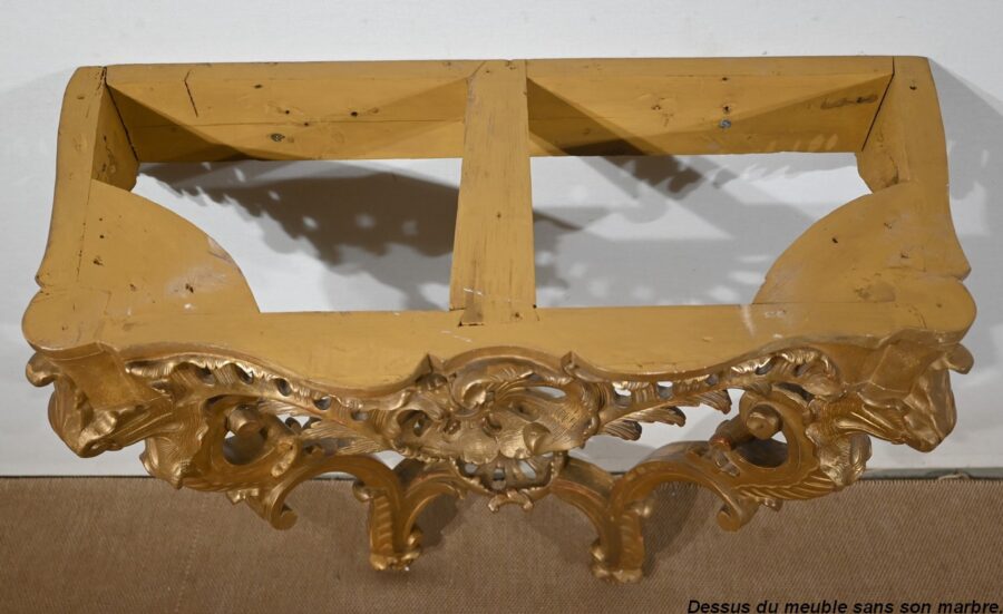 Console d’Applique en Bois Doré, style Louis XV, époque Napoléon III – Milieu XIXe – Image 22