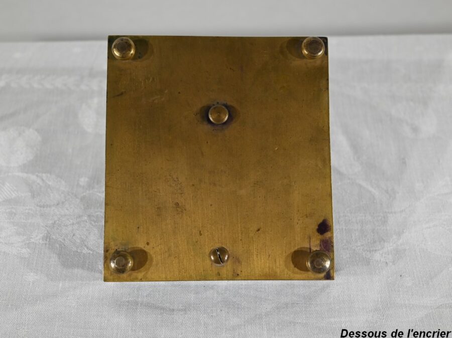 Encrier à la Vierge en Bronze et Marbre – Fin XIXe – Image 15