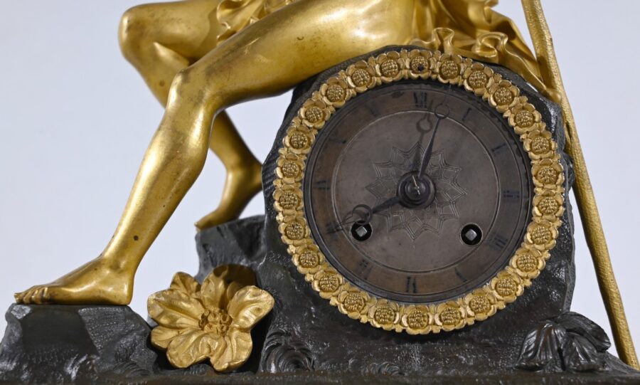 Horloge en Bronze Doré, époque Charles X – Début XIXe – Image 11