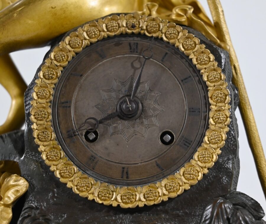 Horloge en Bronze Doré, époque Charles X – Début XIXe – Image 12