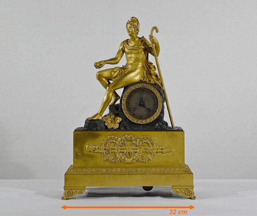 Horloge en Bronze Doré, époque Charles X – Début XIXe – Image 20