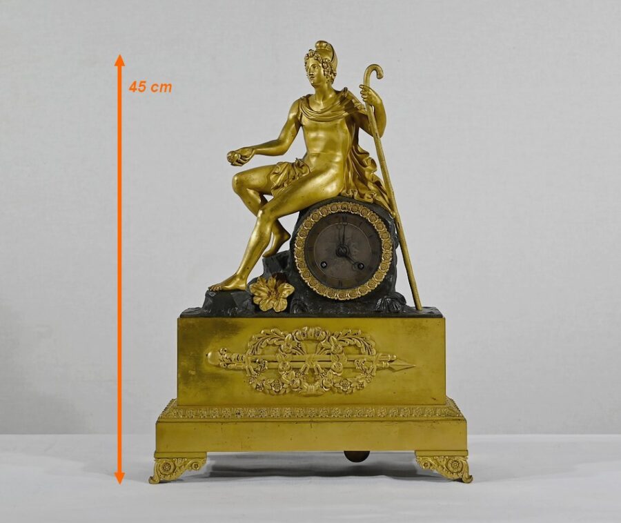Horloge en Bronze Doré, époque Charles X – Début XIXe – Image 21
