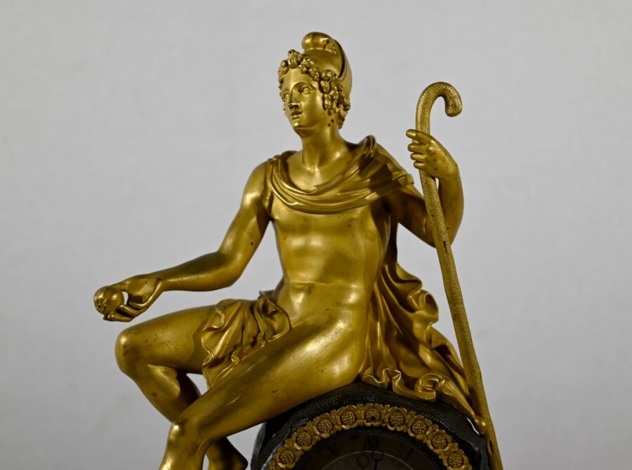 Horloge en Bronze Doré, époque Charles X – Début XIXe – Image 5