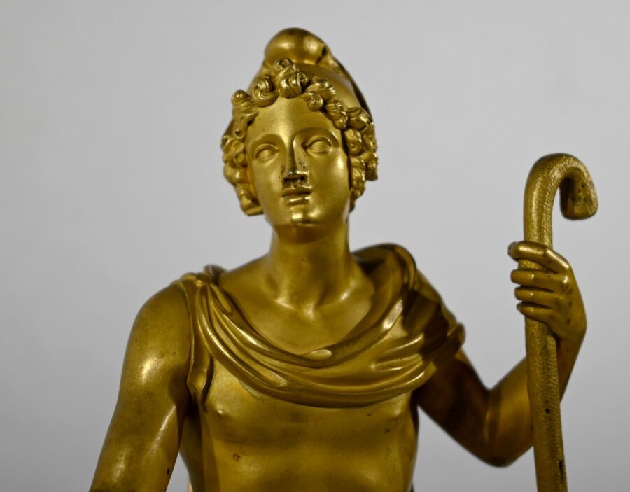 Horloge en Bronze Doré, époque Charles X – Début XIXe – Image 6