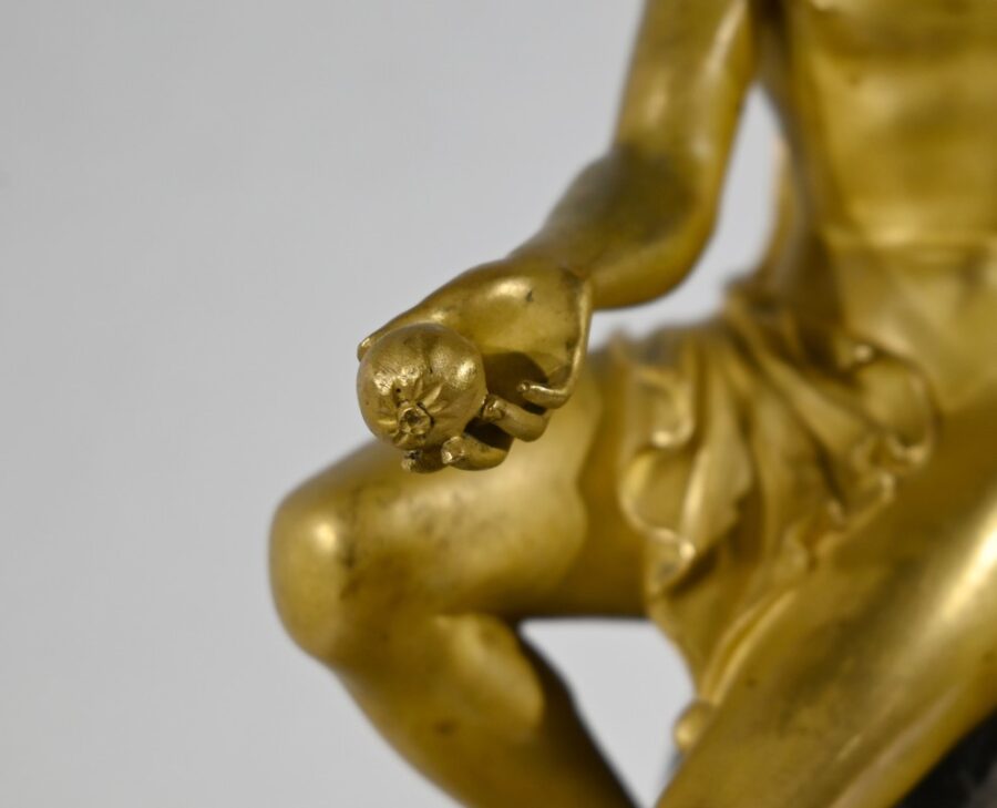 Horloge en Bronze Doré, époque Charles X – Début XIXe – Image 8