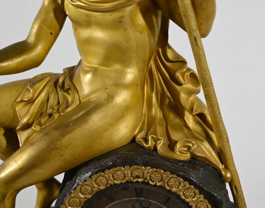 Horloge en Bronze Doré, époque Charles X – Début XIXe – Image 9