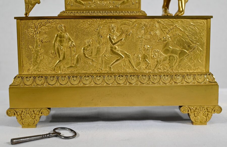 Horloge en Bronze Doré, estampillée "Leroy Palais Royal", époque Empire – Début XIXe – Image 13