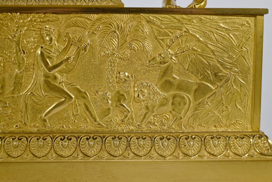Horloge en Bronze Doré, estampillée "Leroy Palais Royal", époque Empire – Début XIXe – Image 15