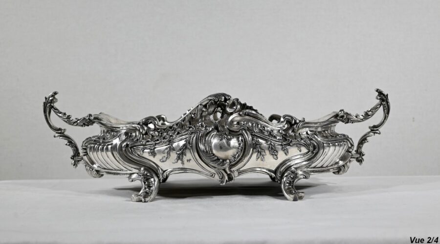Jardinière en Bronze Argenté, style Louis XV – 2ème moitié XIXe – Image 13