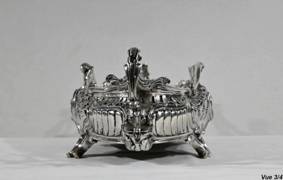 Jardinière en Bronze Argenté, style Louis XV – 2ème moitié XIXe – Image 14