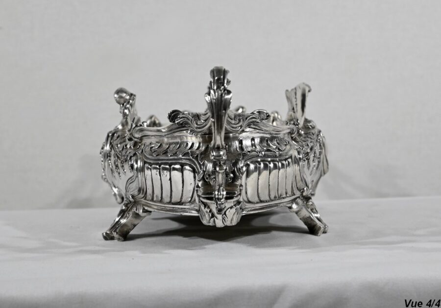 Jardinière en Bronze Argenté, style Louis XV – 2ème moitié XIXe – Image 15