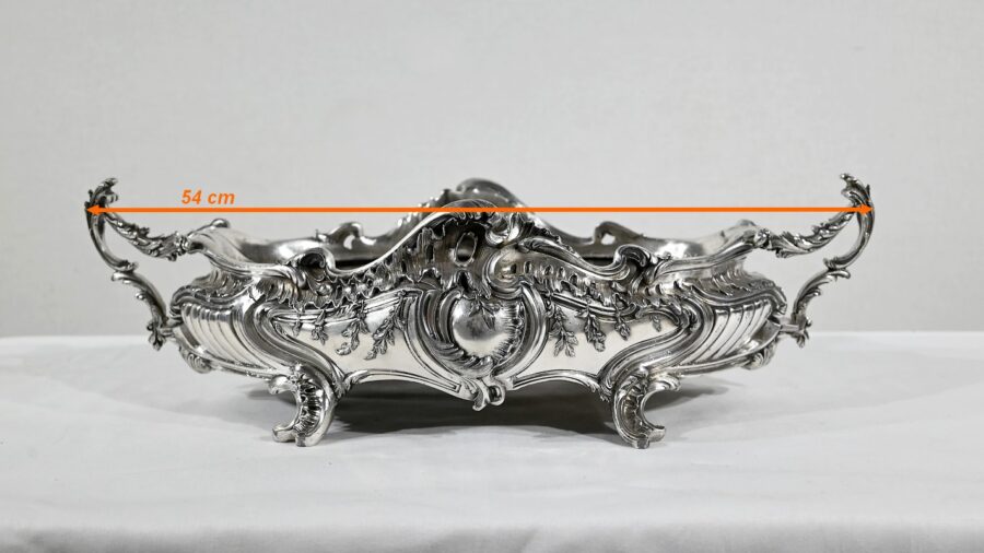 Jardinière en Bronze Argenté, style Louis XV – 2ème moitié XIXe – Image 16