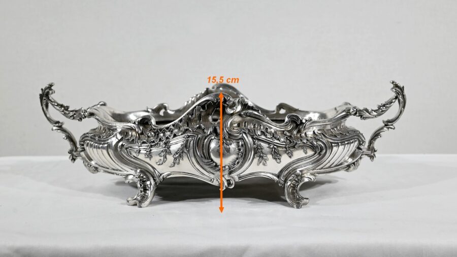 Jardinière en Bronze Argenté, style Louis XV – 2ème moitié XIXe – Image 17