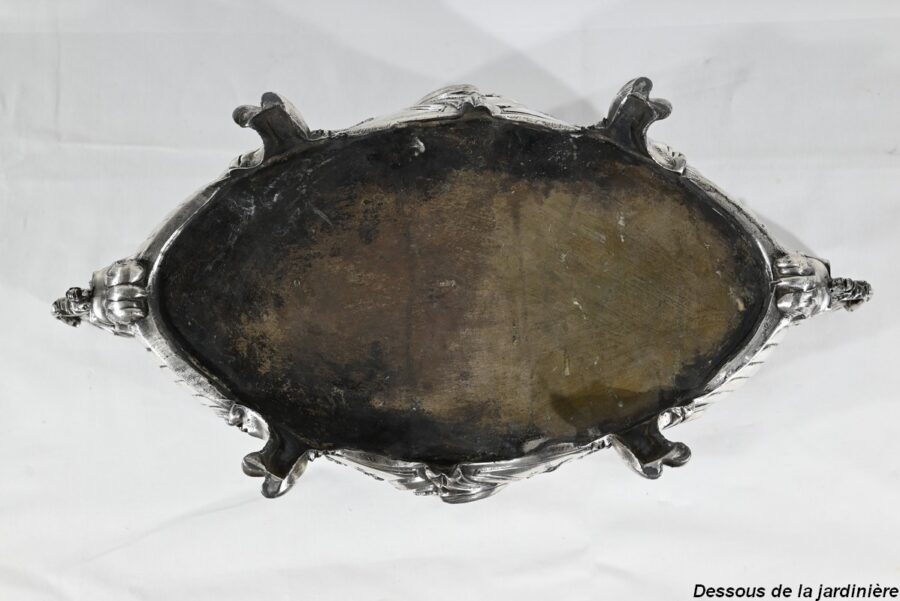 Jardinière en Bronze Argenté, style Louis XV – 2ème moitié XIXe – Image 20