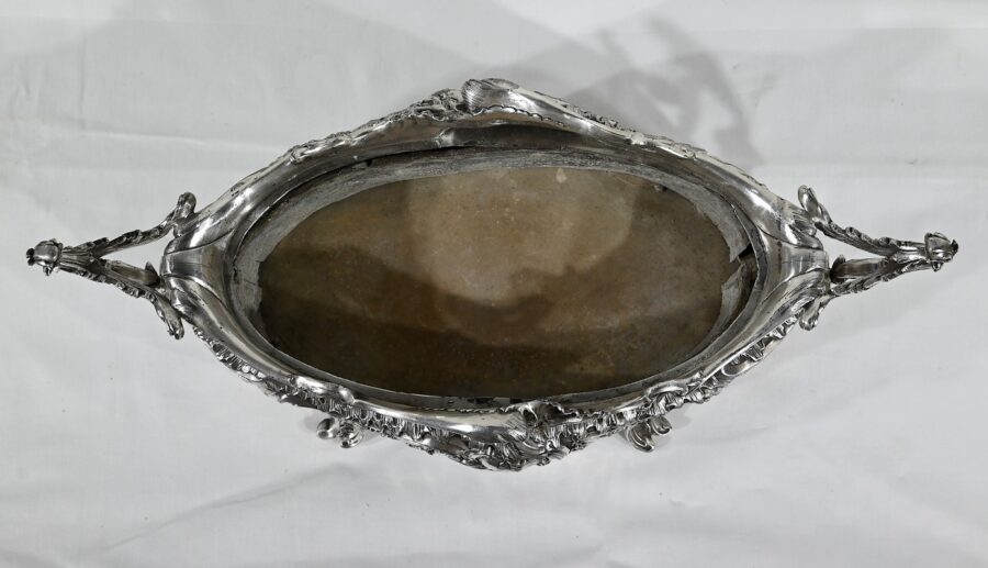Jardinière en Bronze Argenté, style Louis XV – 2ème moitié XIXe – Image 4