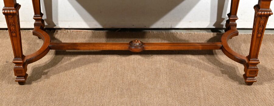 Longue Banquette Rectangulaire en Noyer – 1910 – Image 13
