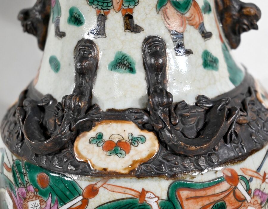 Paire de Vases en Porcelaine de Nankin, Chine – Fin XIXe – Image 22