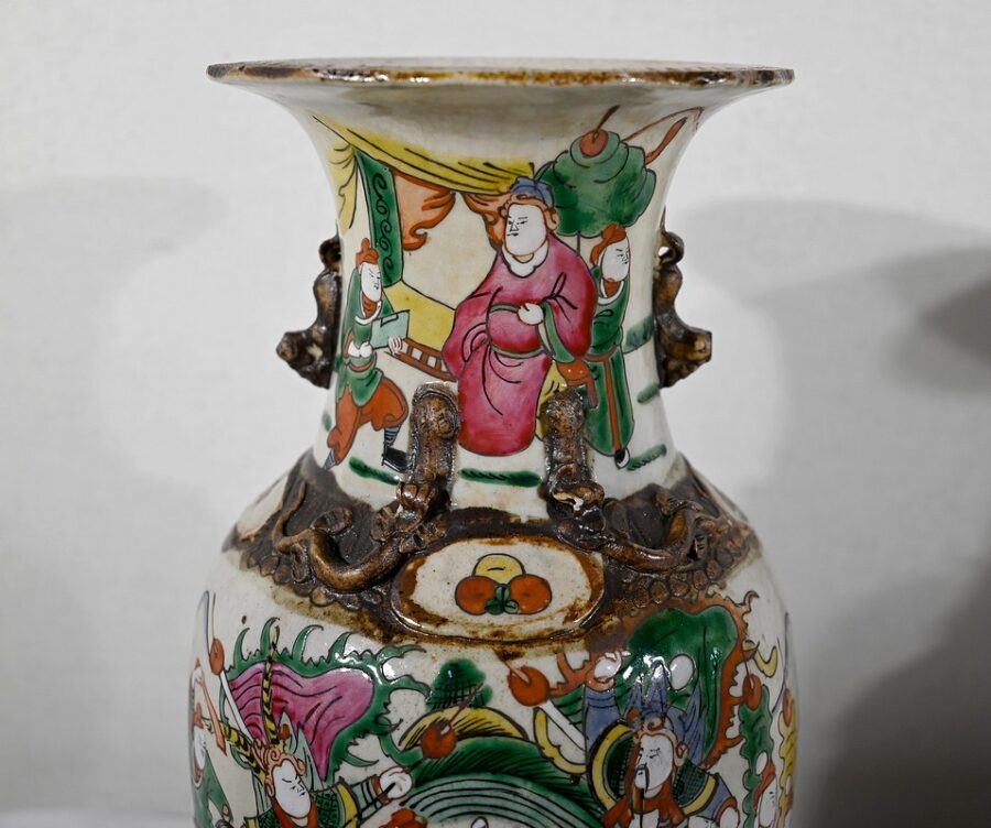 Paire de Vases en Porcelaine de Nankin, Chine – Fin XIXe – Image 8