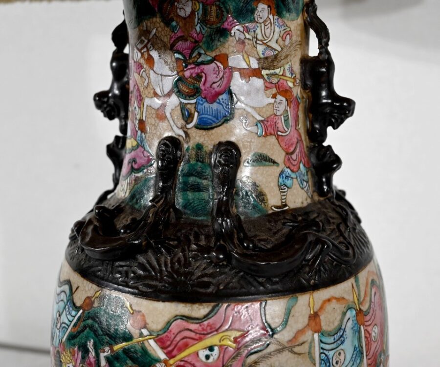 Lampe en Porcelaine de Nankin, Chine – Fin XIXe – Image 8