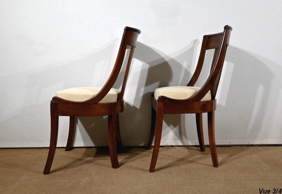 Paire de Chaises Gondole en Acajou – Début XXe – Image 11