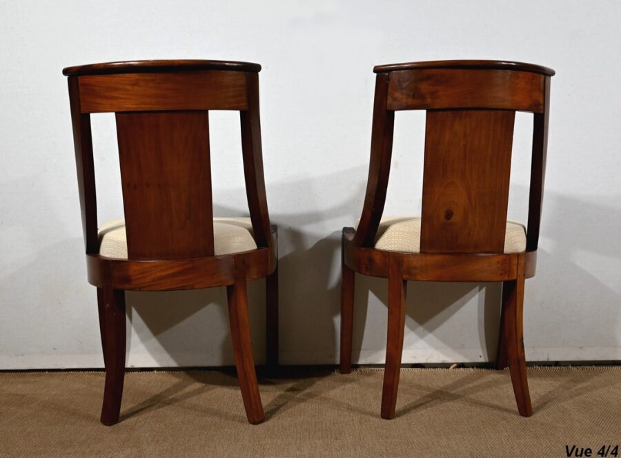 Paire de Chaises Gondole en Acajou – Début XXe – Image 13