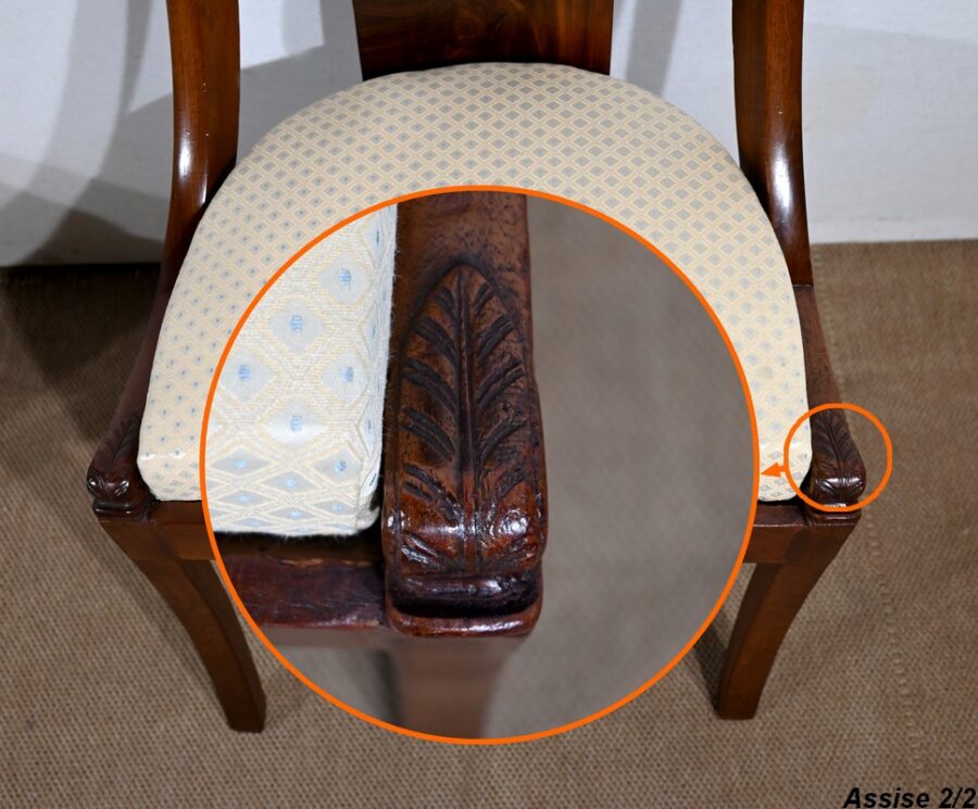 Paire de Chaises Gondole en Acajou – Début XXe – Image 7