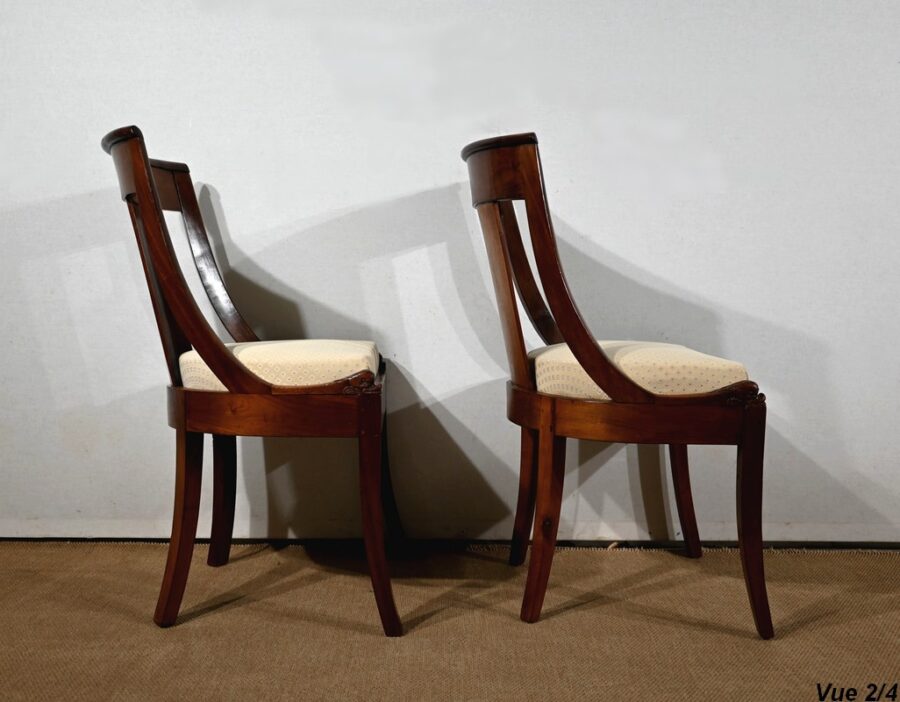 Paire de Chaises Gondole en Acajou – Début XXe – Image 9