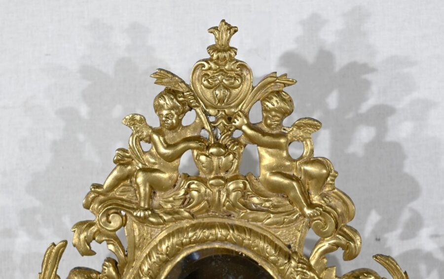Paire d’Appliques Murales en Bronze Doré, époque Napoléon III – Milieu XIXe – Image 5
