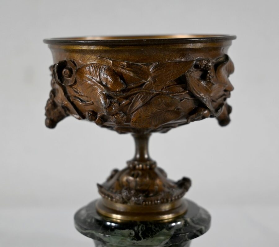 Paire de Coupes en Bronze et Marbre – Fin XIXe – Image 10