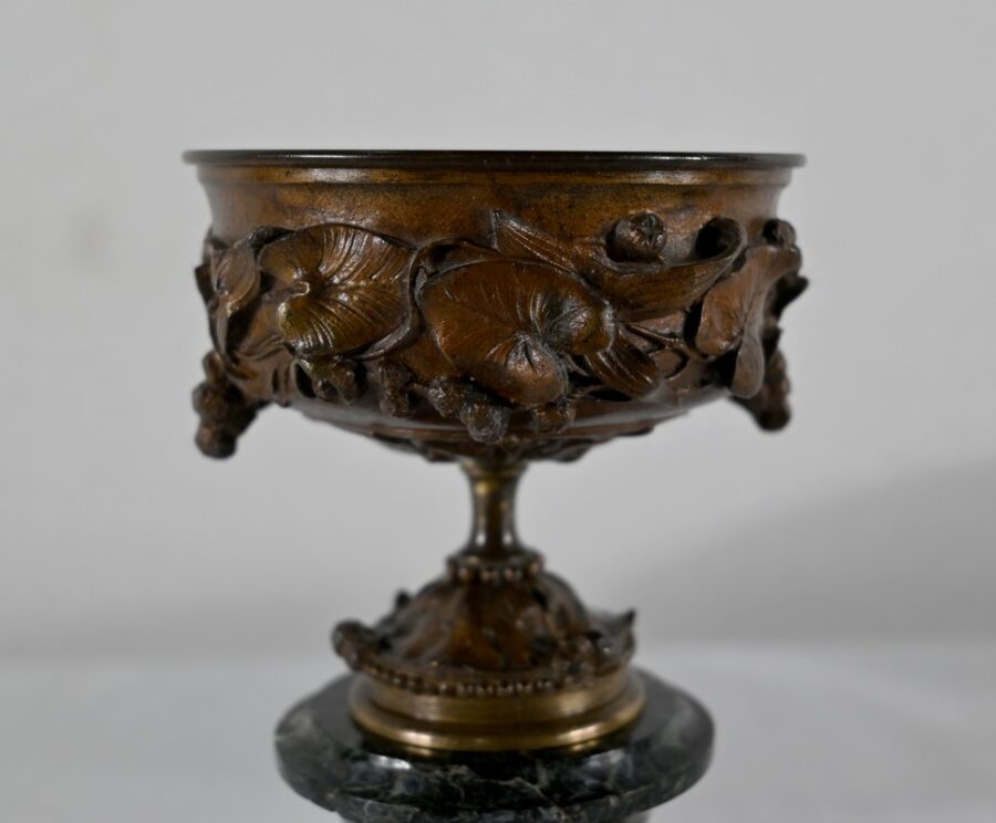 Paire de Coupes en Bronze et Marbre – Fin XIXe – Image 6