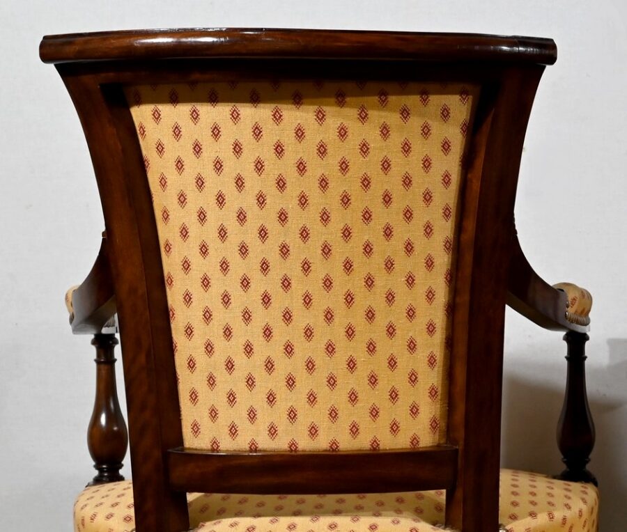 Paire de Fauteuils en Acajou, style Louis XVI – 2ème partie XIXe – Image 24