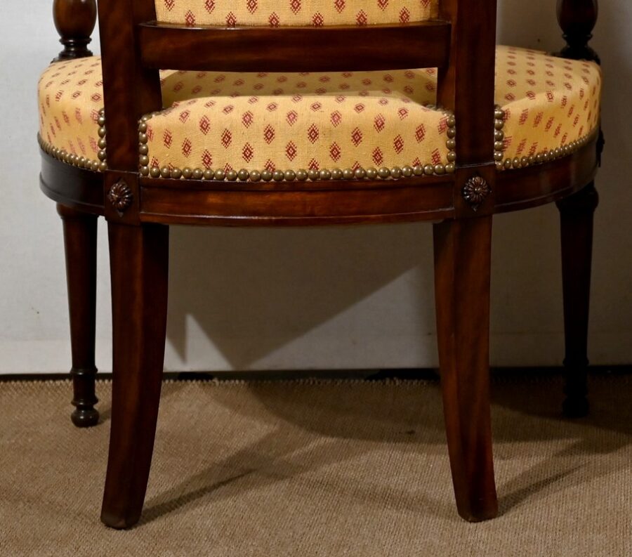 Paire de Fauteuils en Acajou, style Louis XVI – 2ème partie XIXe – Image 25