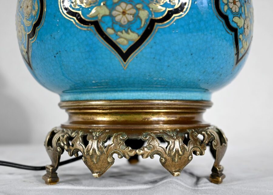 Paire de Lampes en Porcelaine et Bronze, époque Napoléon III – Milieu XIXe – Image 18
