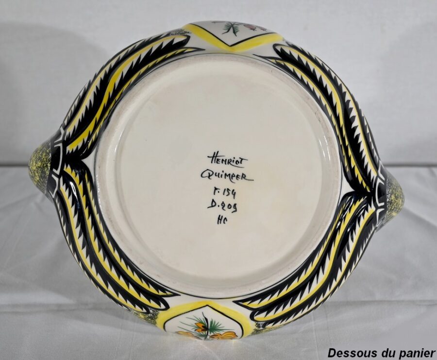 Panier en Faïence, Manufacture Henriot Quimper – Milieu XXe – Image 23