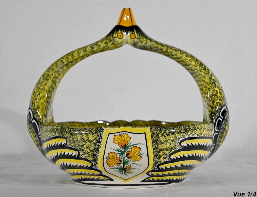 Panier en Faïence, Manufacture Henriot Quimper – Milieu XXe – Image 6