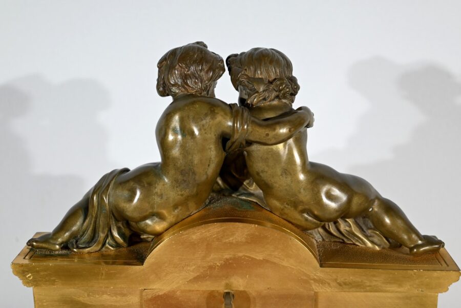Pendule en Bronze et Marbre, style Louis XVI, époque Napoléon III – Milieu XIXe – Image 21