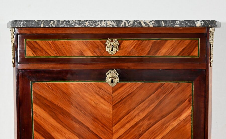 Secrétaire en Bois de Rose, époque Louis XVI – XVIIIe – Image 10
