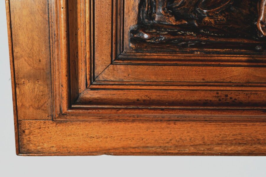 Tableau Sculpté en Noyer Massif – Fin XIXe – Image 14