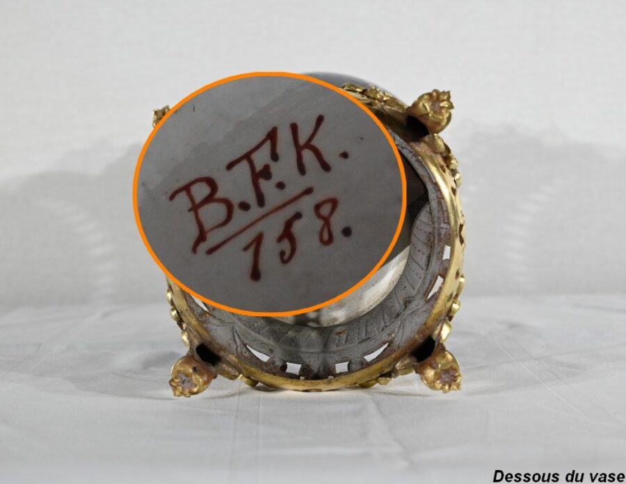 Vase en Céramique et Bronze Doré, Manufacture Boch Frères Keramis – Fin XIXe – Image 21