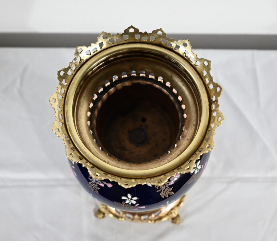 Vase en Céramique et Bronze Doré, Manufacture Boch Frères Keramis – Fin XIXe – Image 4
