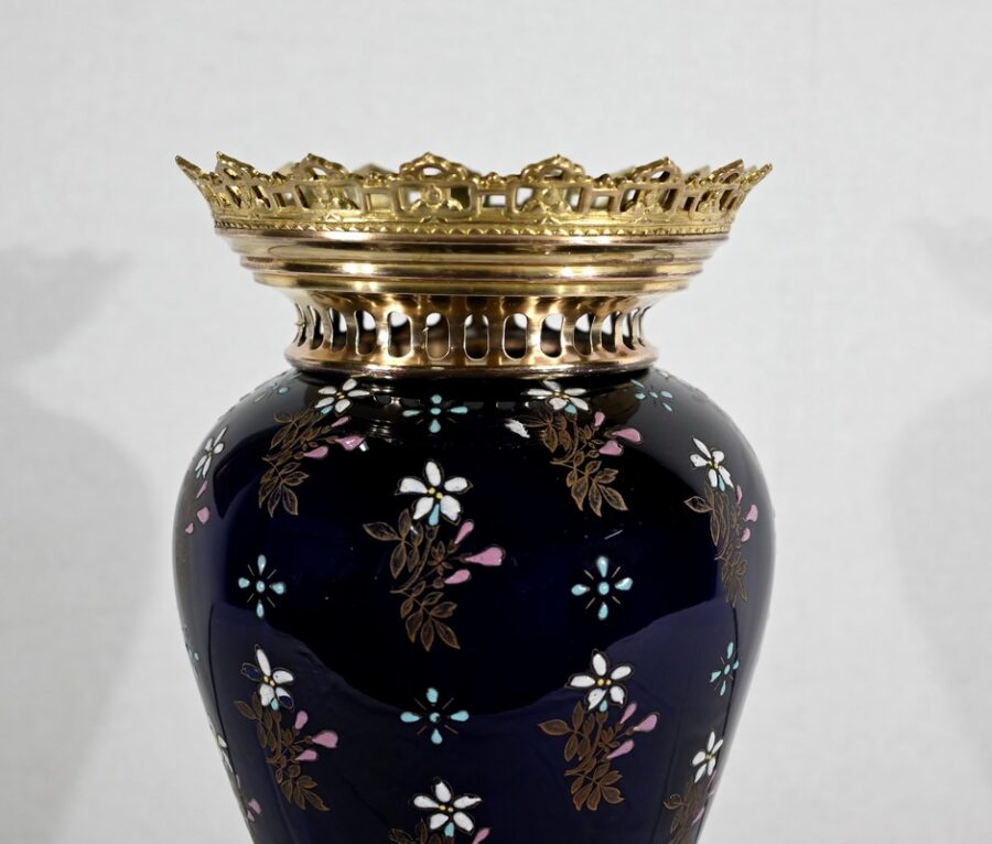 Vase en Céramique et Bronze Doré, Manufacture Boch Frères Keramis – Fin XIXe – Image 6